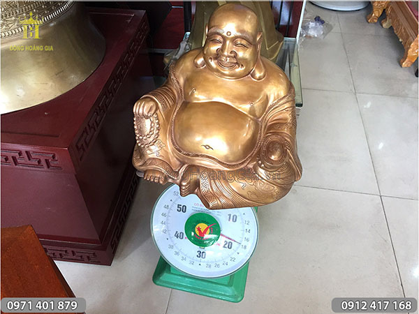 Tượng đồng Phật Di Lặc kích thước 30cm