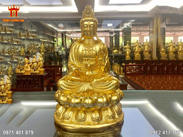 Tượng đồng Phật Thích Ca dát vàng 9999