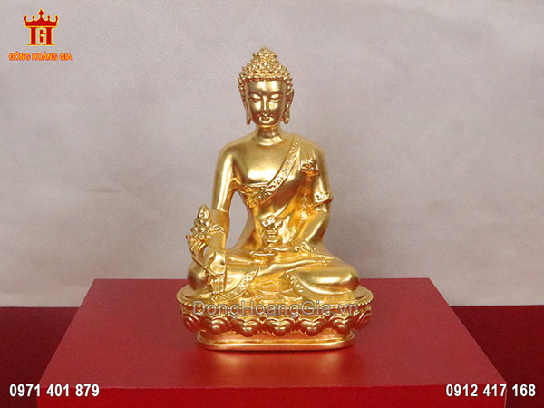 Tượng đồng Phật Thích Ca Mâu Ni dát vàng 9999