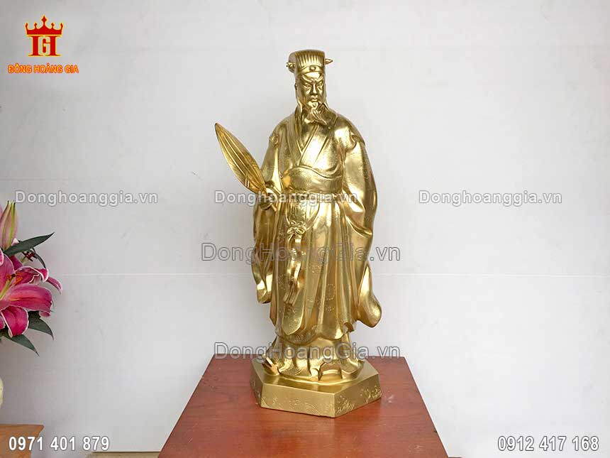 Tượng Khổng Minh bằng đồng Katut 70cm