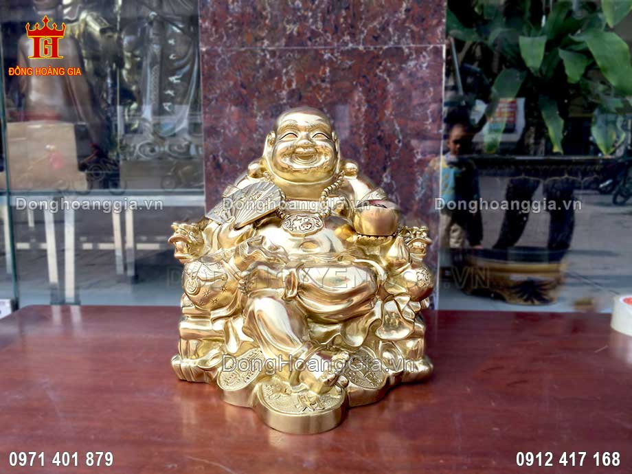 Tượng Phật Di Lặc Ngồi Bằng Đồng Cát Tút Cao Cấp - SP1545